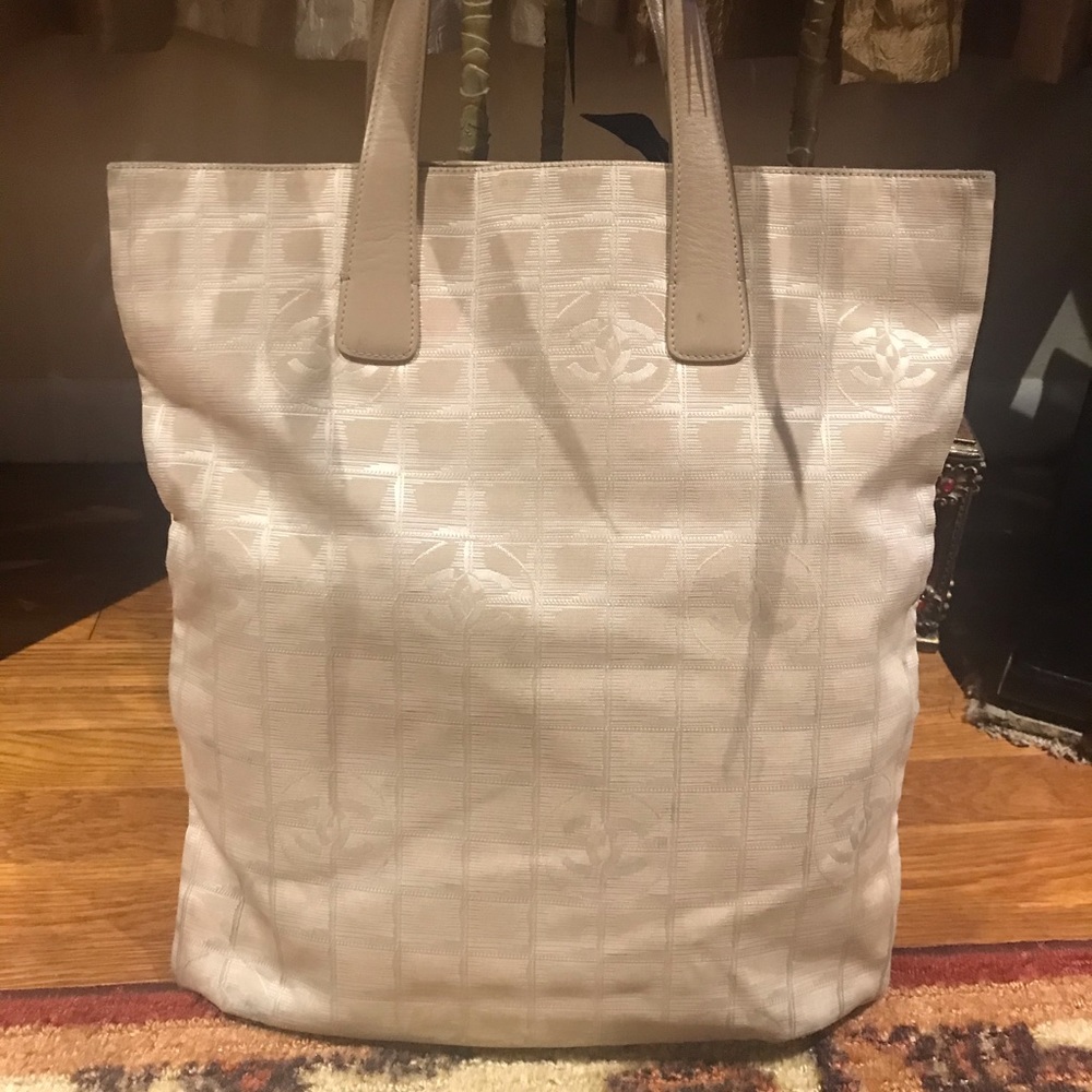 Chanel Tall Slim Jacquard Traveline Bag